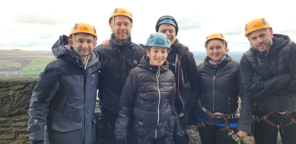 Ikonic team together after an abseil.